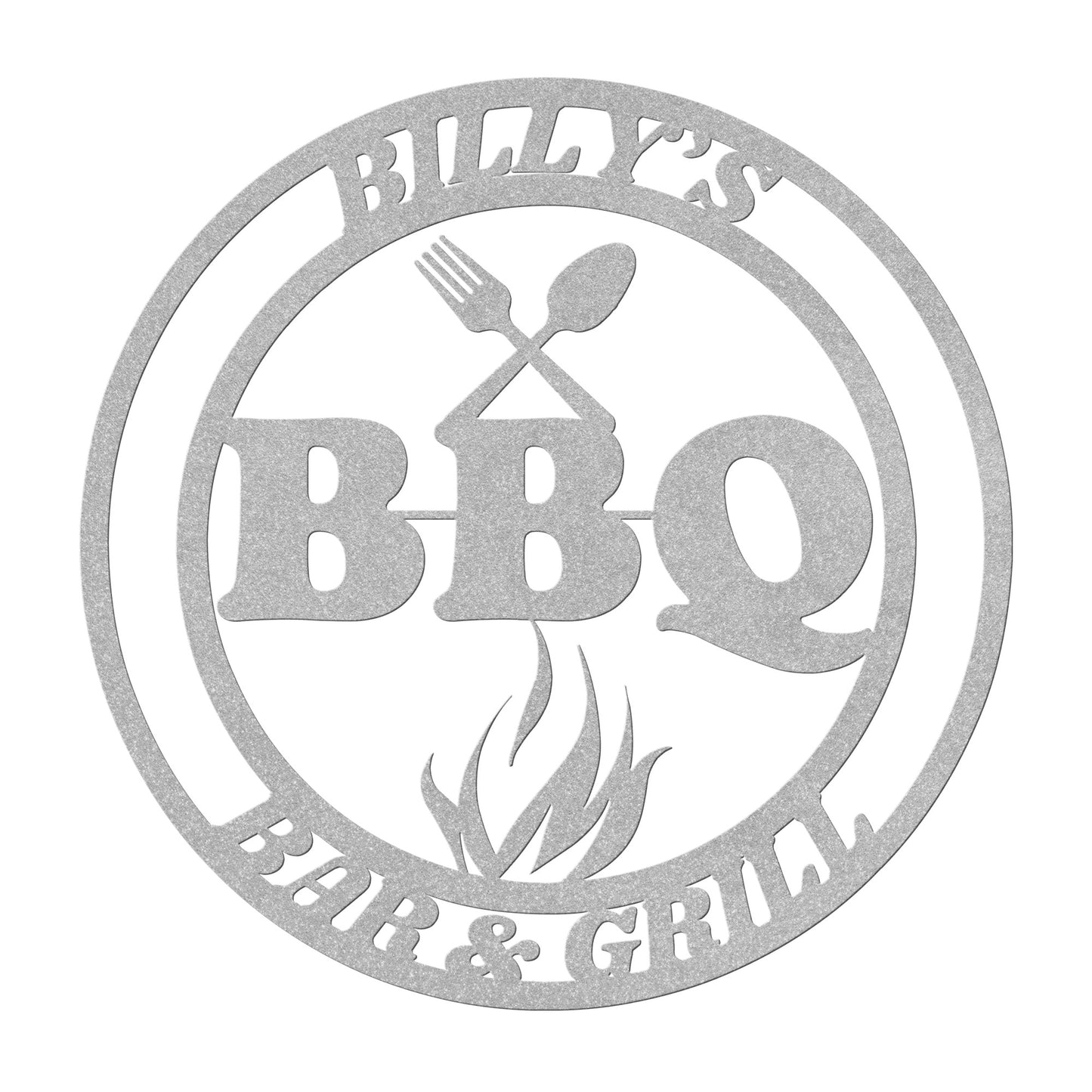 BBQ & GRILL custom sign, Personalized Metal BBQ Sign, Outdoor Kitchen Metal Signs