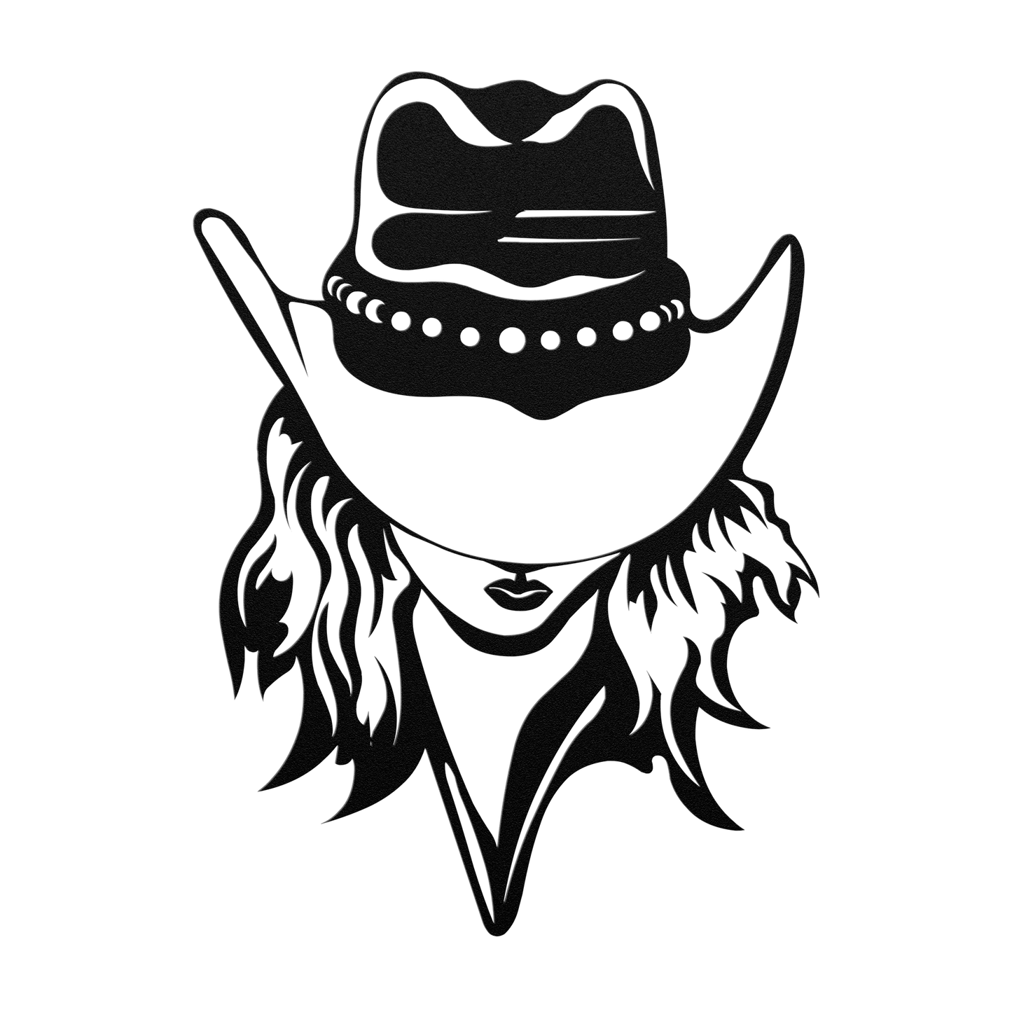 CowGirl_Metal_Sign_Western_Themed_Metal_Black_Transparent_Mockup.png