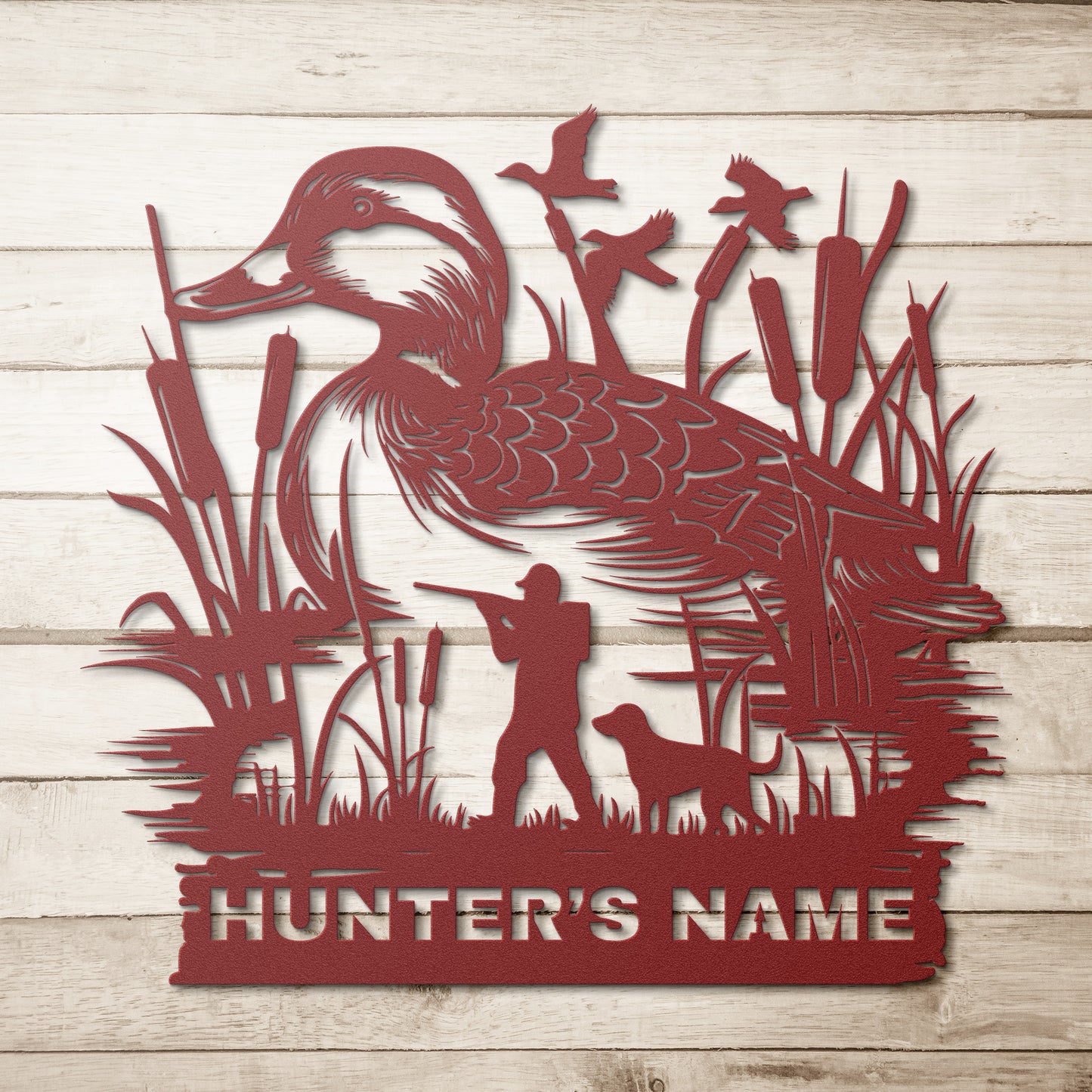Custom Duck Hunter Name Metal Sign, Porch Metal Sign, Outdoor Sign, Front Door Sign, Cabin Sign