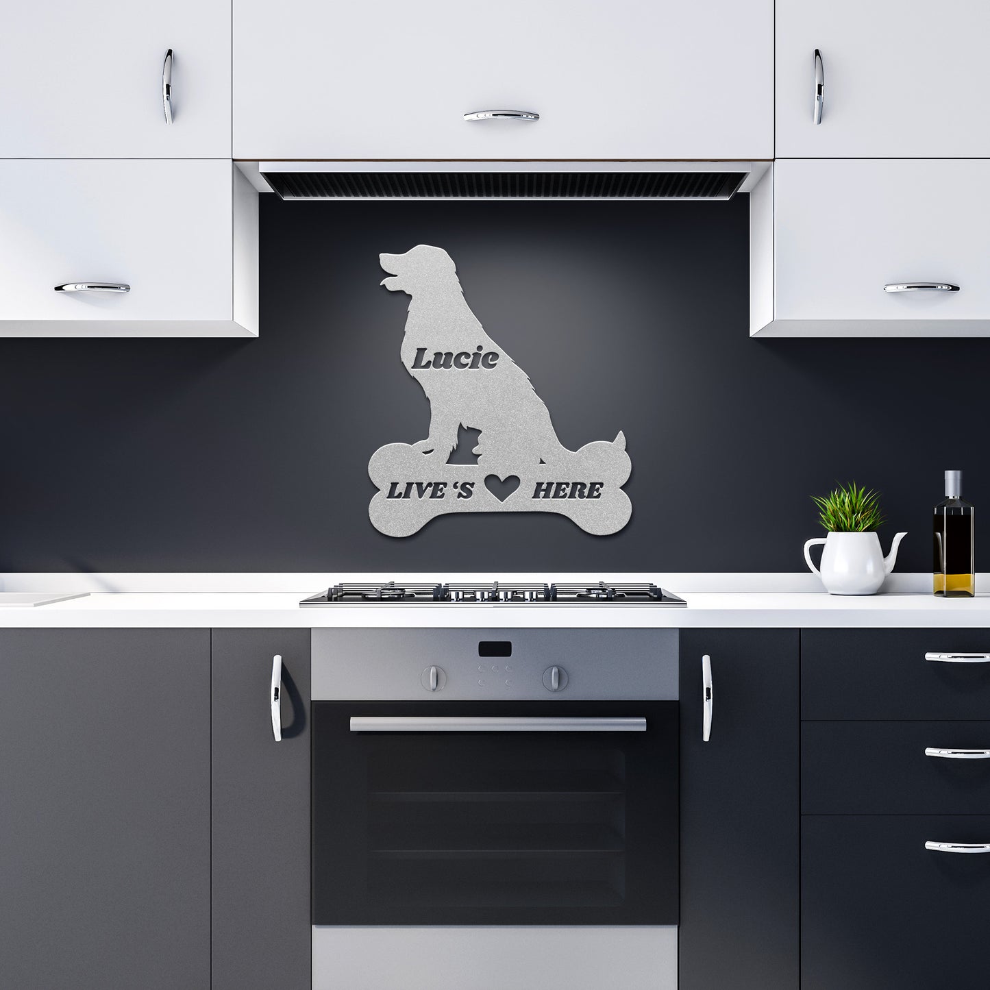 Custom Metal dog bone sign, dog wall sign, doghouse sign, personalized Metal dog bones, dog lovers gift