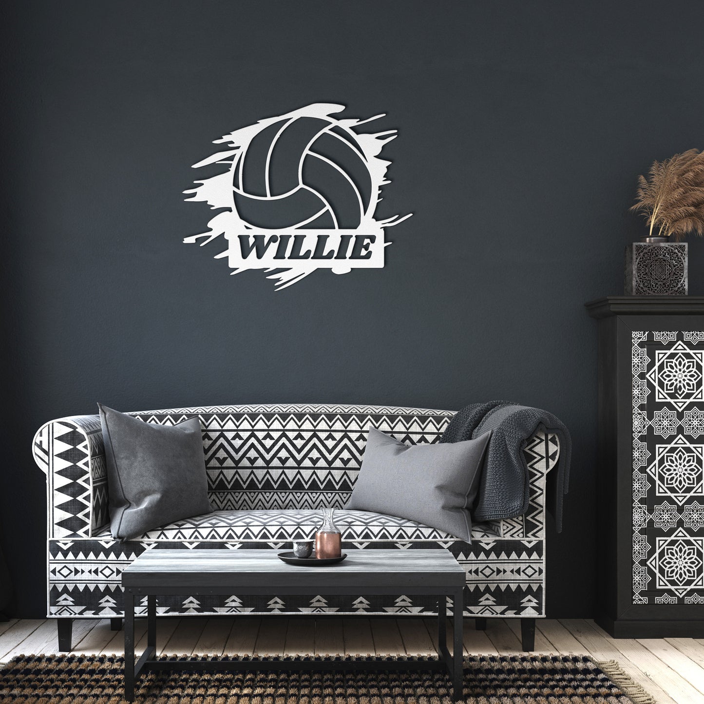 Custom Soccer Metal Wall Art Sign, Personalized Soccer Player Name Sign, Soccer Monogram, Metal Sports Decor