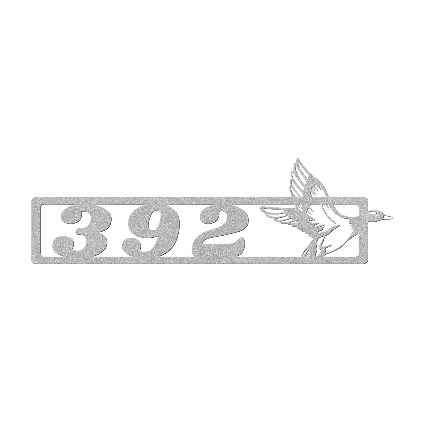 Custom Vertical or Horizontal House Number Sign, figured duck Mailbox Number, Vertical or Horizontal Metal Address Sign, Outdoor Address Sign