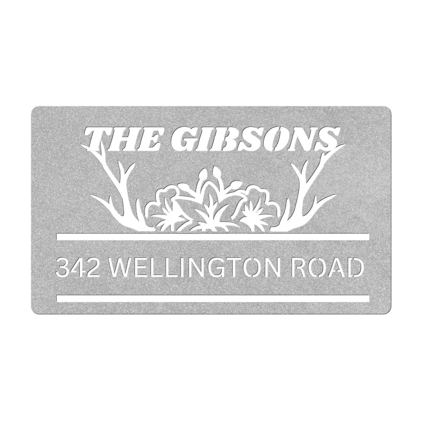 Customizable Deer Antler Family Name And Address Monogram Sign, Deer Antler Decor