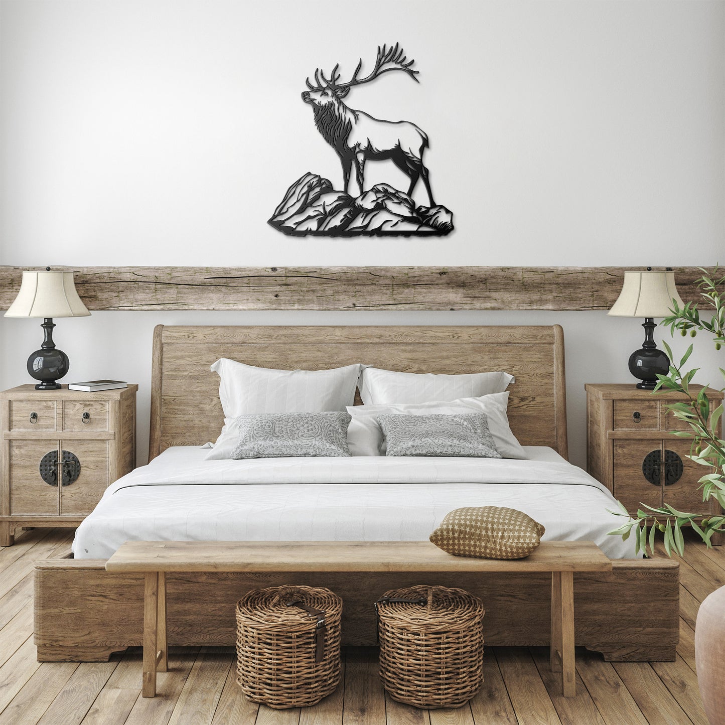 Deer Elk Metal Sign, Deer Buck Art, Cabin Decoration, Housewarming Gift