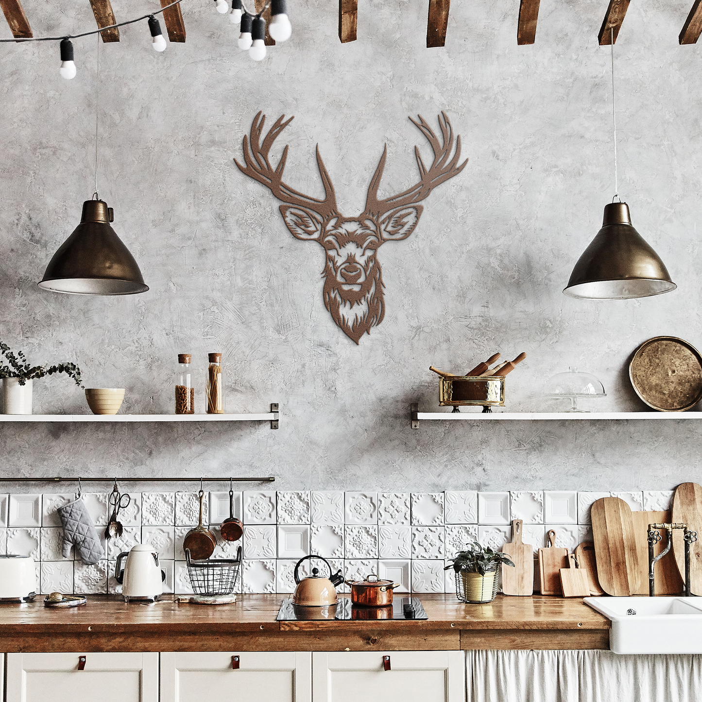 Deer_Head_Buck_Head_Steel_Metal_art_Hun_Copper_Rustic_Kitchen_Mockup.png