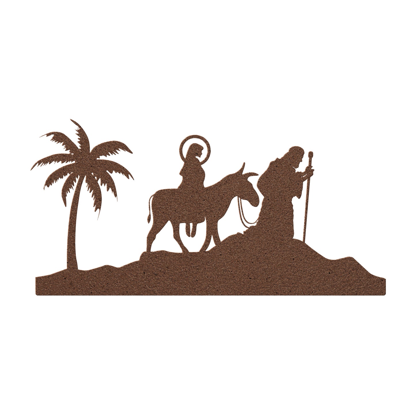 Holy family escape to Egypt, Nativity scene, Christmas gift metal sign, christian gift