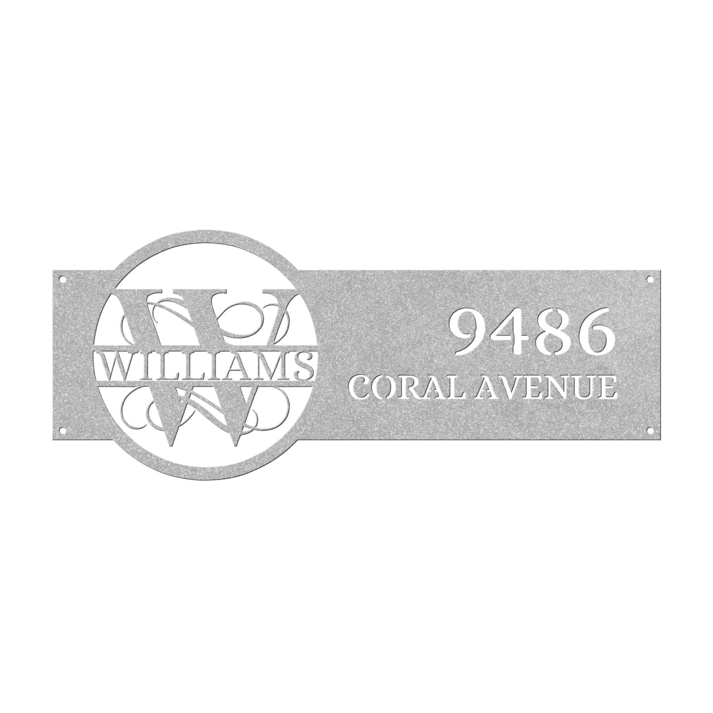MONOGRAM ADDRESS SIGN AVAILABLE IN ALL MONOGRAM LETTERS