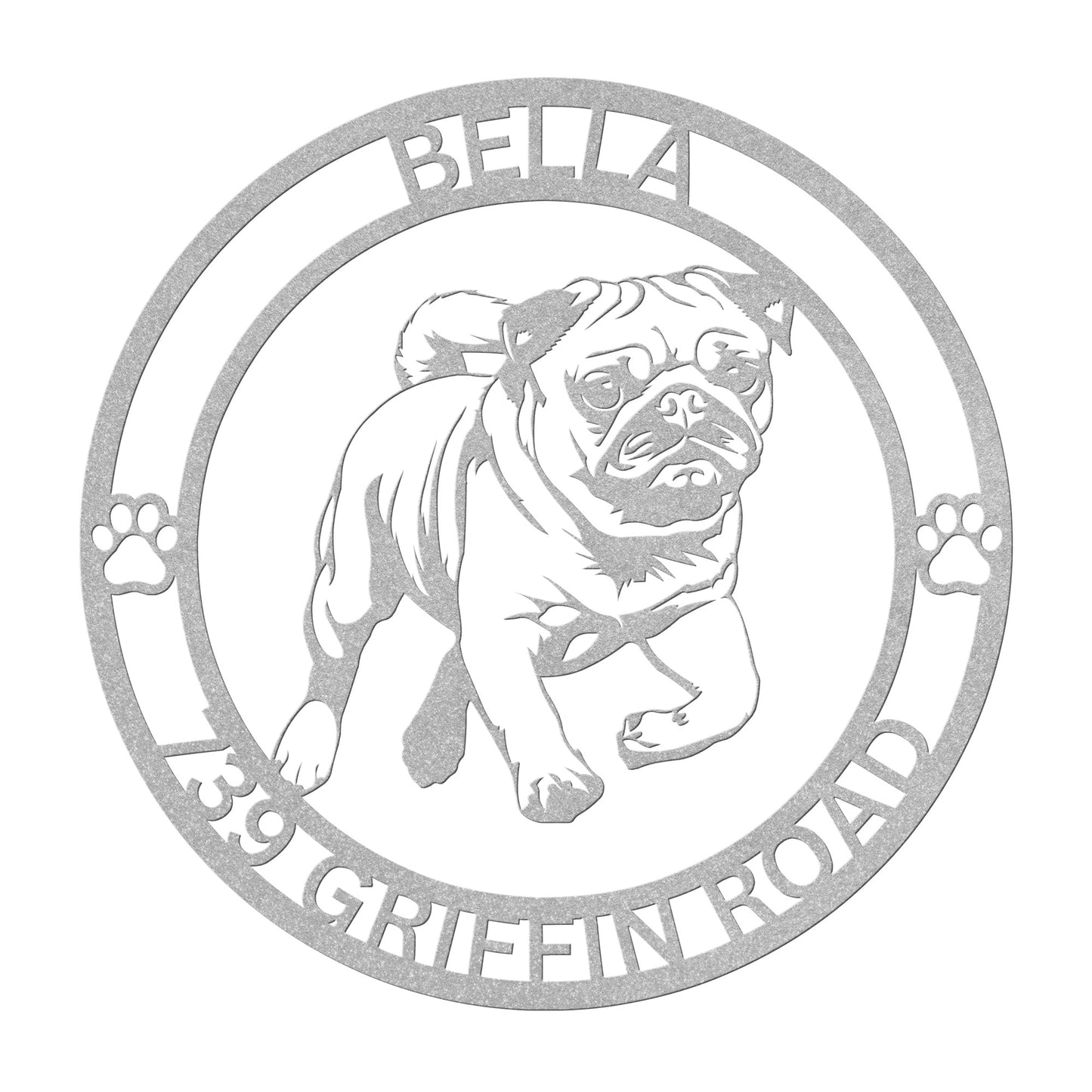 Personalized French Bulldog Address Metal Sign, Gift for Pet Owner, Bulldog Home Decor, French Bulldog Wall Hanging