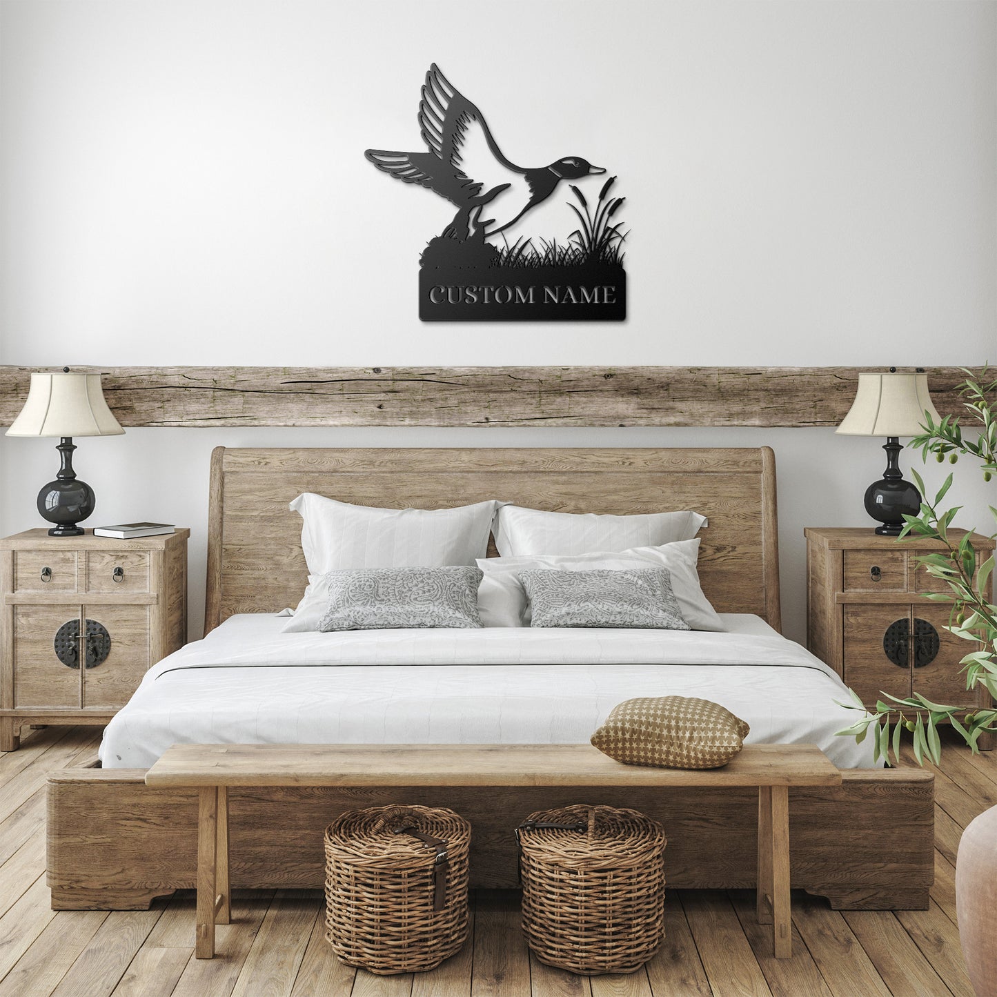Personalized Hunter Name Sign, Duck Hunting Custom Metal Sign, Hunter Gift, Cabin Decoration