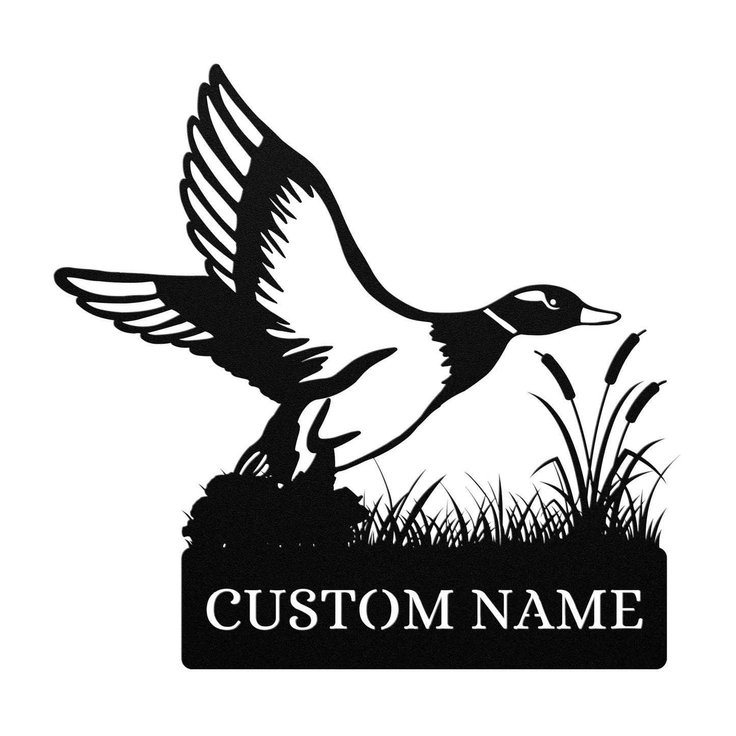 Personalized Hunter Name Sign, Duck Hunting Custom Metal Sign, Hunter Gift, Cabin Decoration