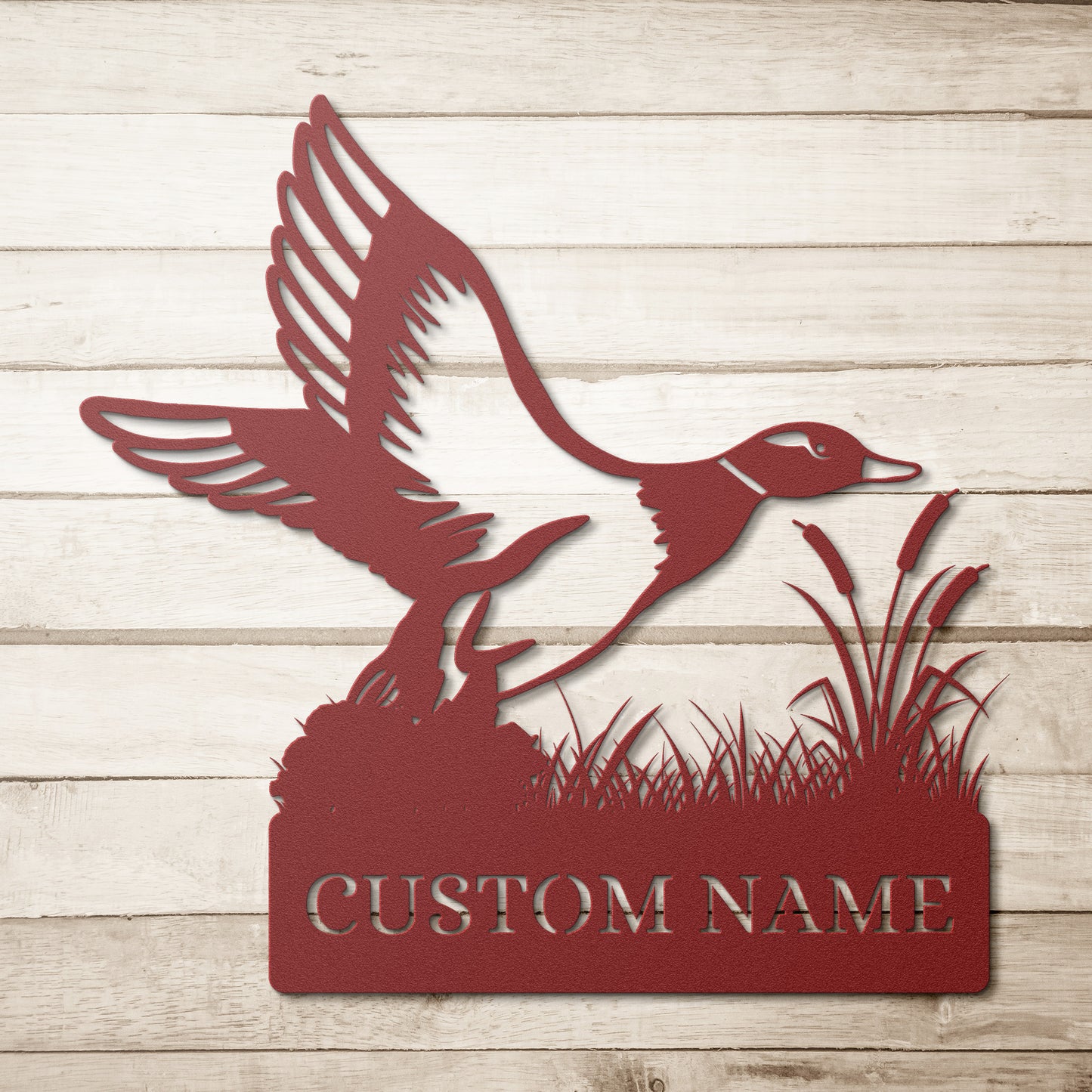 Personalized Hunter Name Sign, Duck Hunting Custom Metal Sign, Hunter Gift, Cabin Decoration