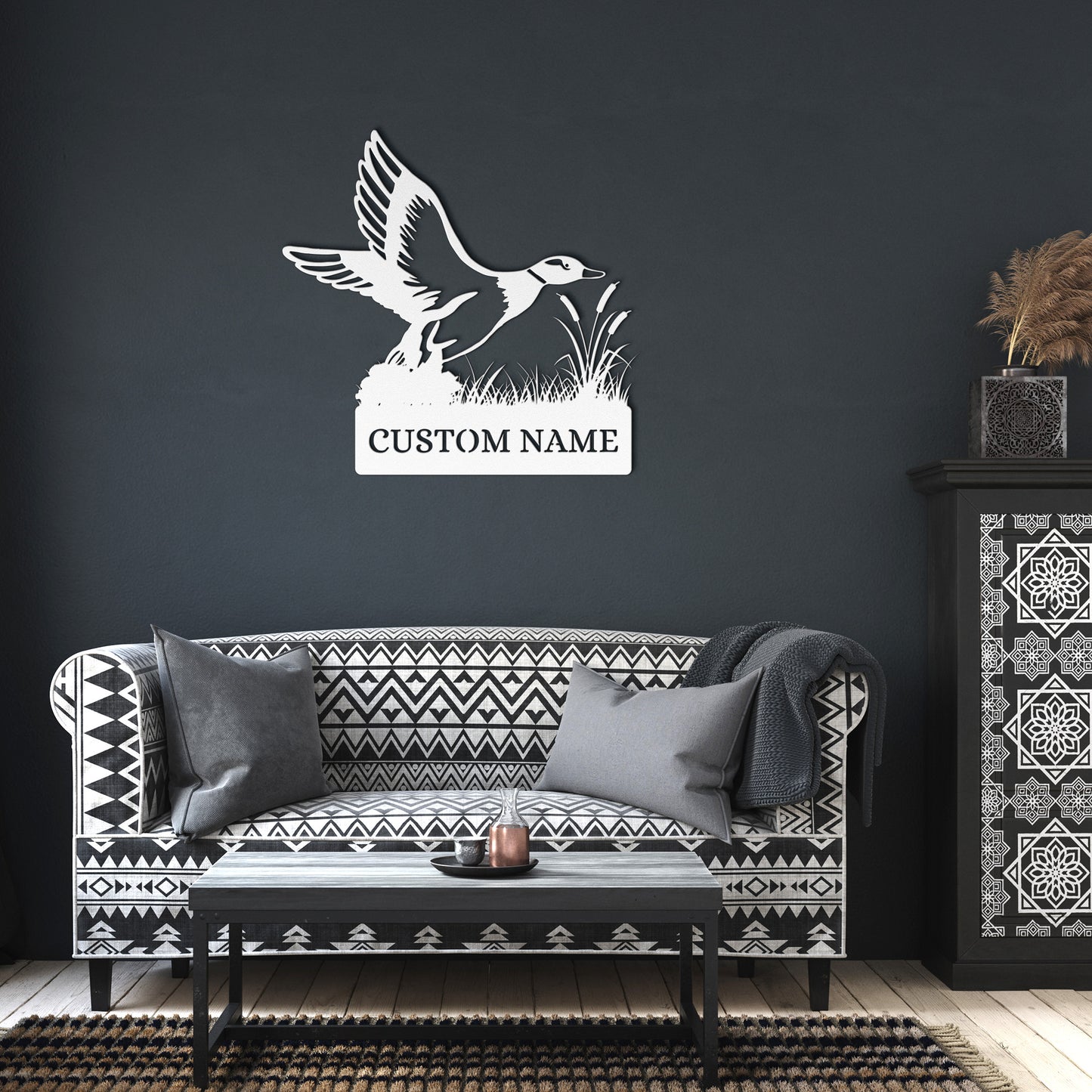 Personalized Hunter Name Sign, Duck Hunting Custom Metal Sign, Hunter Gift, Cabin Decoration