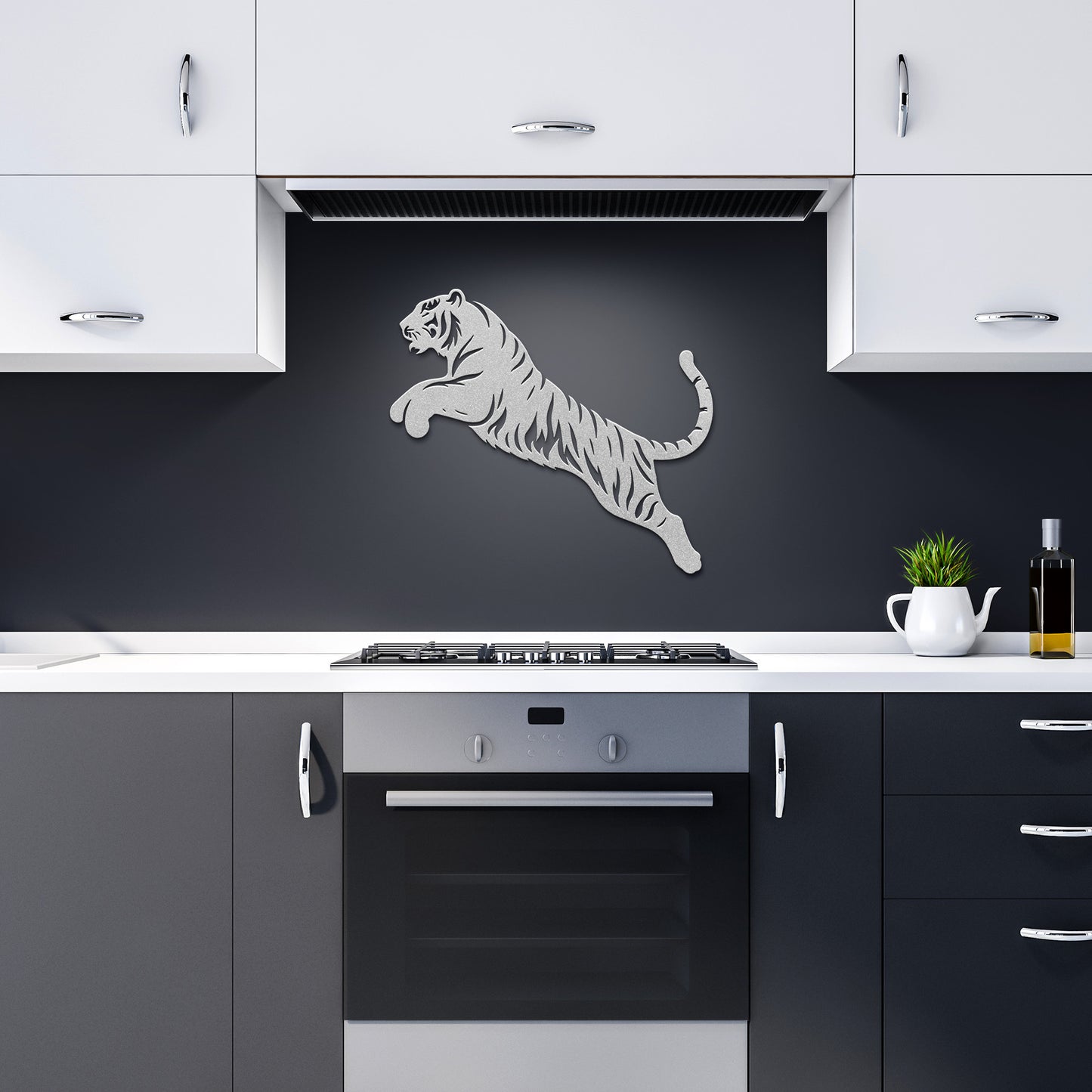 Tiger Metal Decor, Metal Wall Art, Man Cave Gift, Year of the Tiger, Zodiac Sign for Tiger, Above Bed Decor