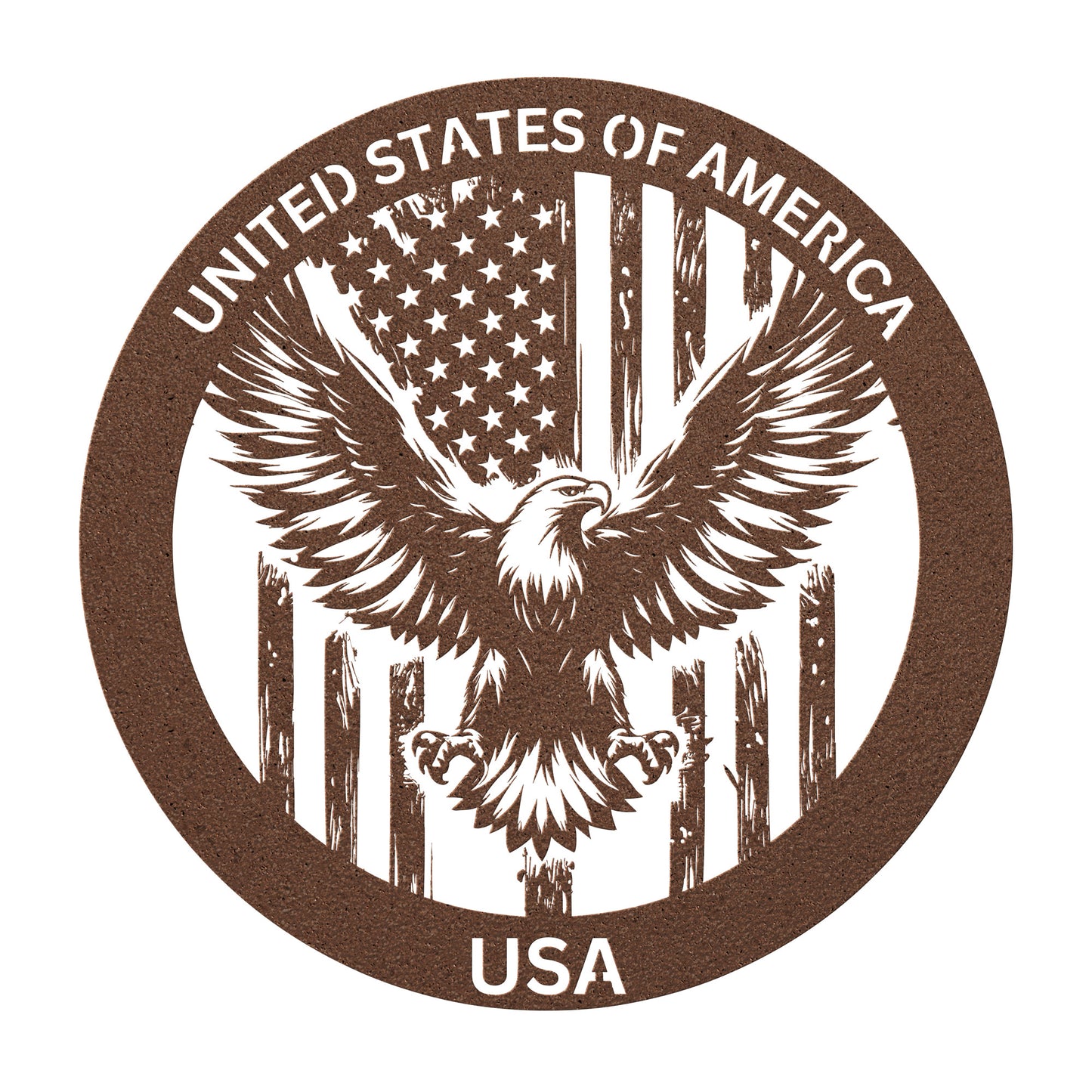 UNITED STATES OF AMERICA EAGLE FLAG, AMERICAN EAGLE METAL SIGN, USA FLAG, VETERAN GIFT, PATRIOTIC GIFT, WING SPREAD EAGLE With USA FLAG METAL SIGN