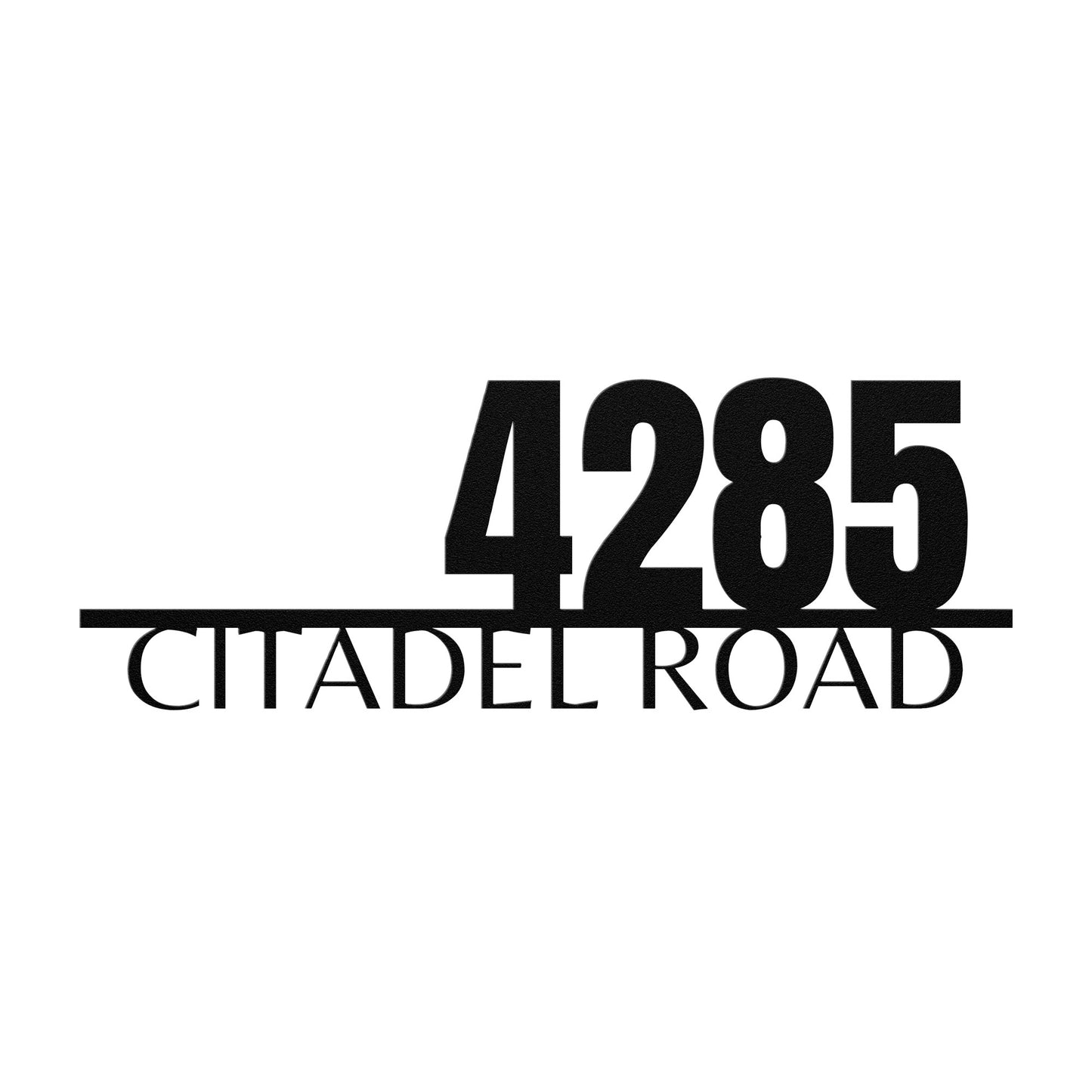 Address Sign with Street Name