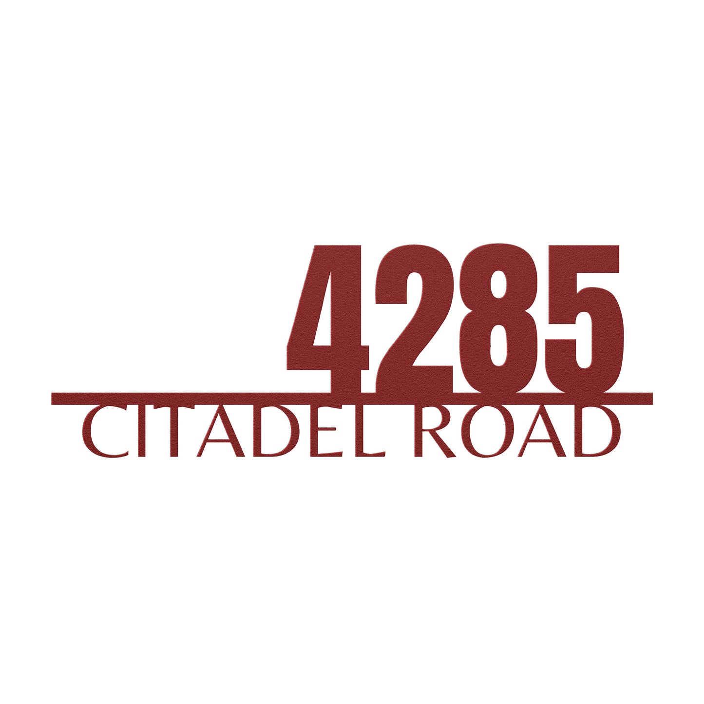 Address Sign with Street Name