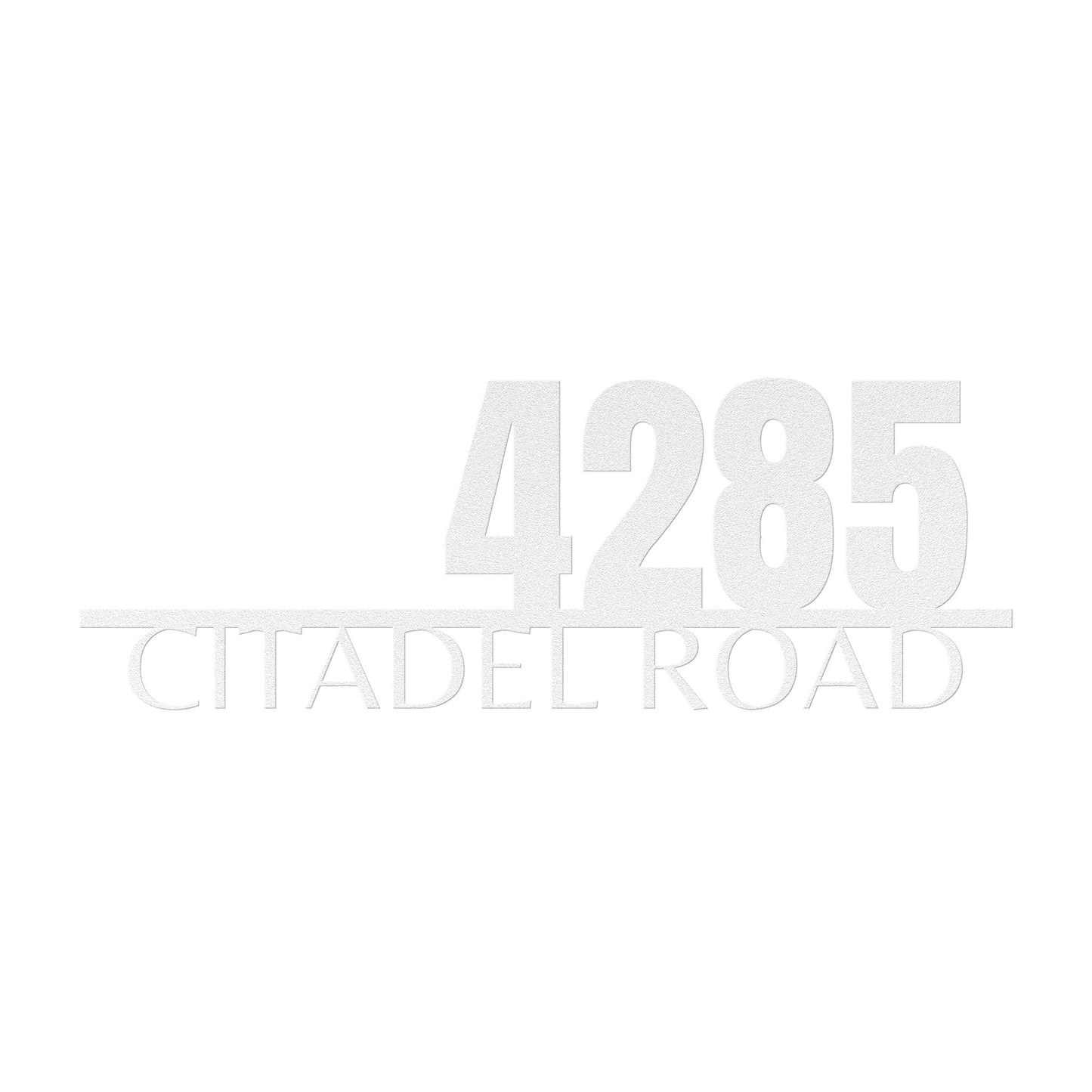 Address Sign with Street Name