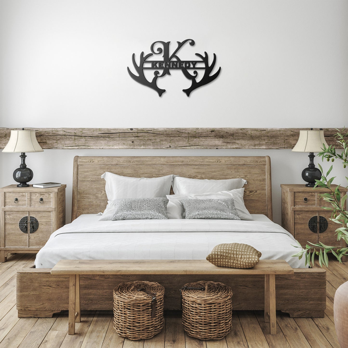 Antler Monogram Letter Sign, Christmas Gift for Him, Father's Day Gift, home decor