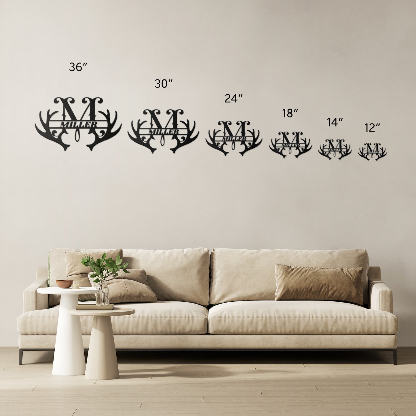 Antler Monogram Letter Sign, Christmas Gift for Him, Father's Day Gift, home decor