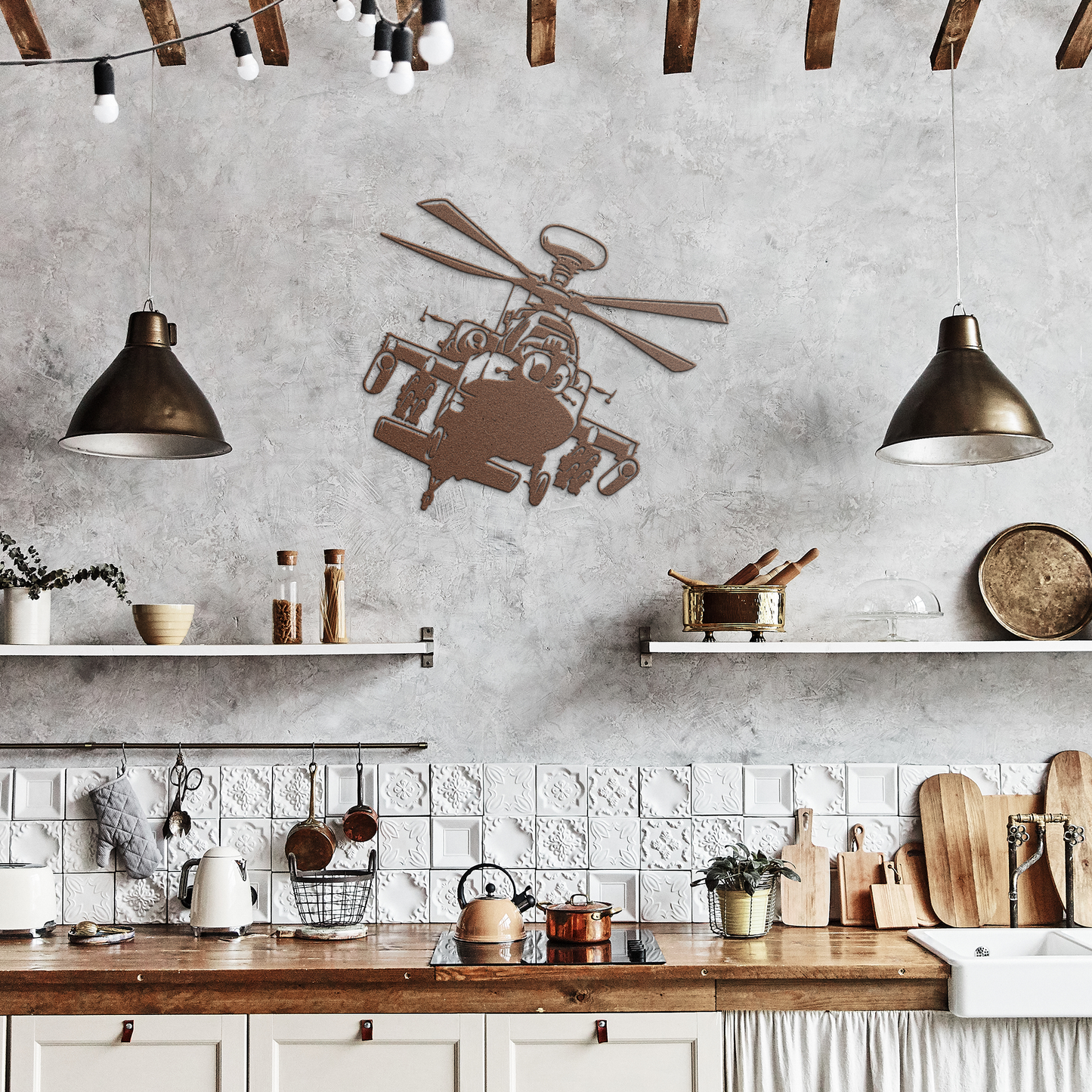 Attack_Helicopter_Metal_Wall_Art_Decor__Copper_Rustic_Kitchen_Mockup.png