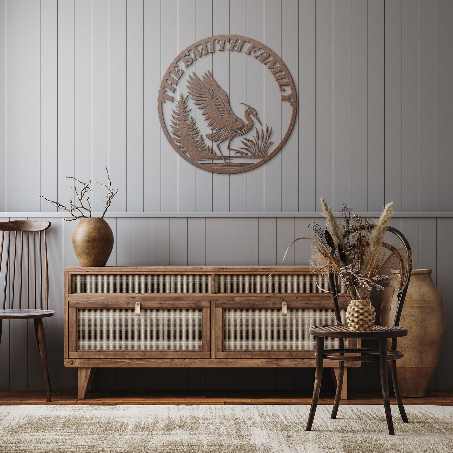 BLUE BIRD HERON FAMILY CUSTOM NAME