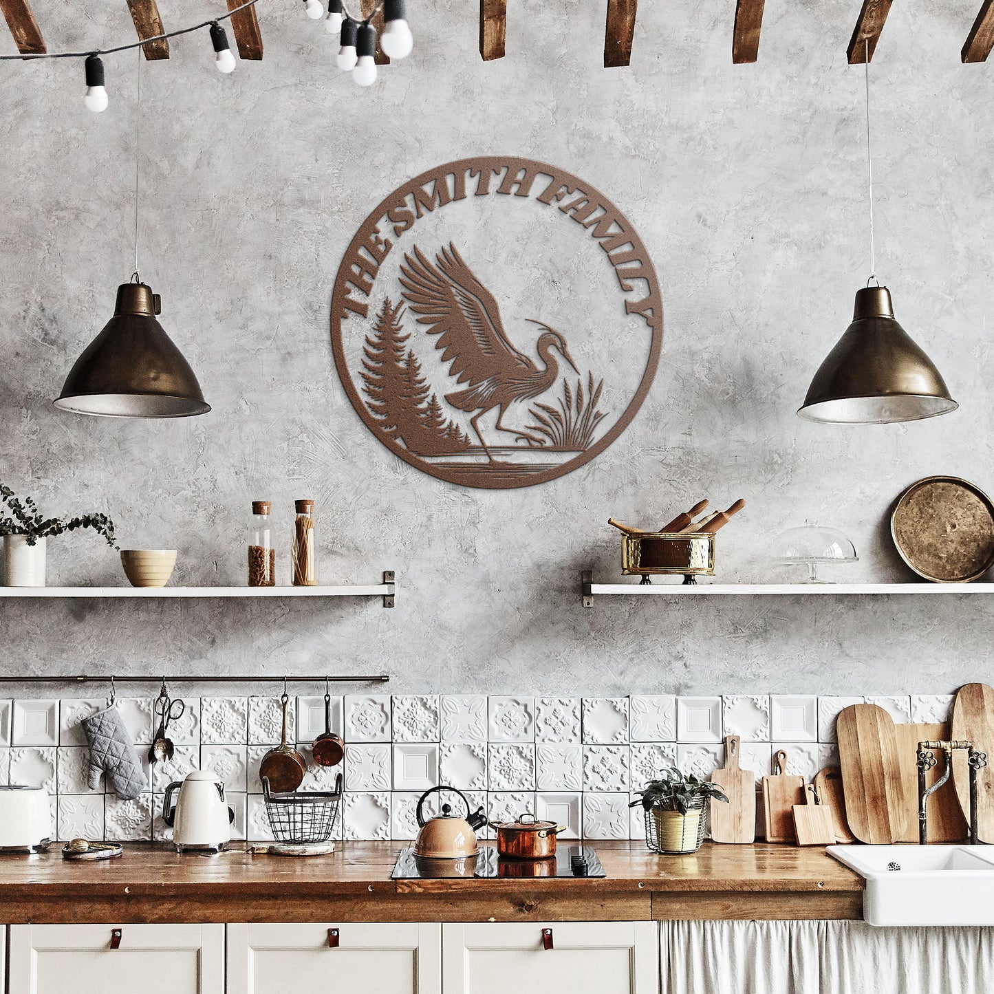 BLUE BIRD HERON FAMILY CUSTOM NAME