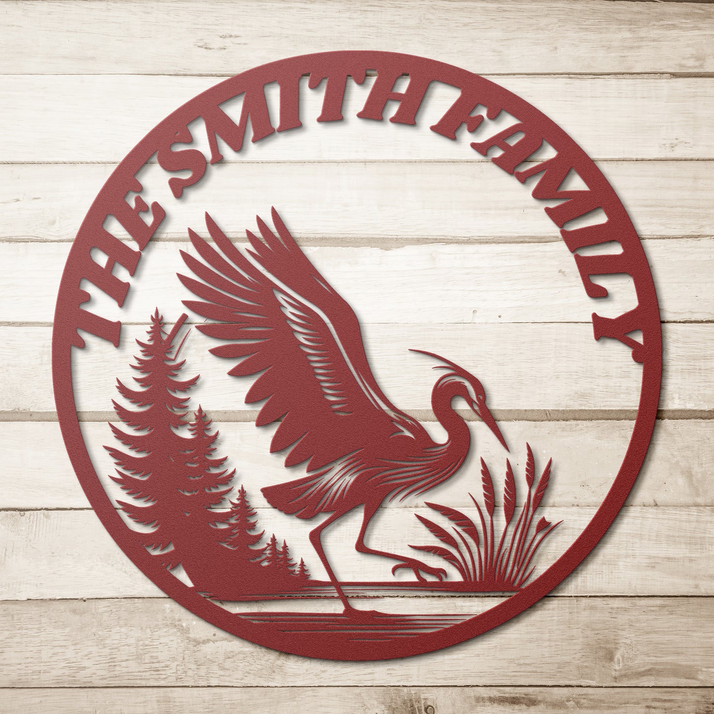 BLUE BIRD HERON FAMILY CUSTOM NAME