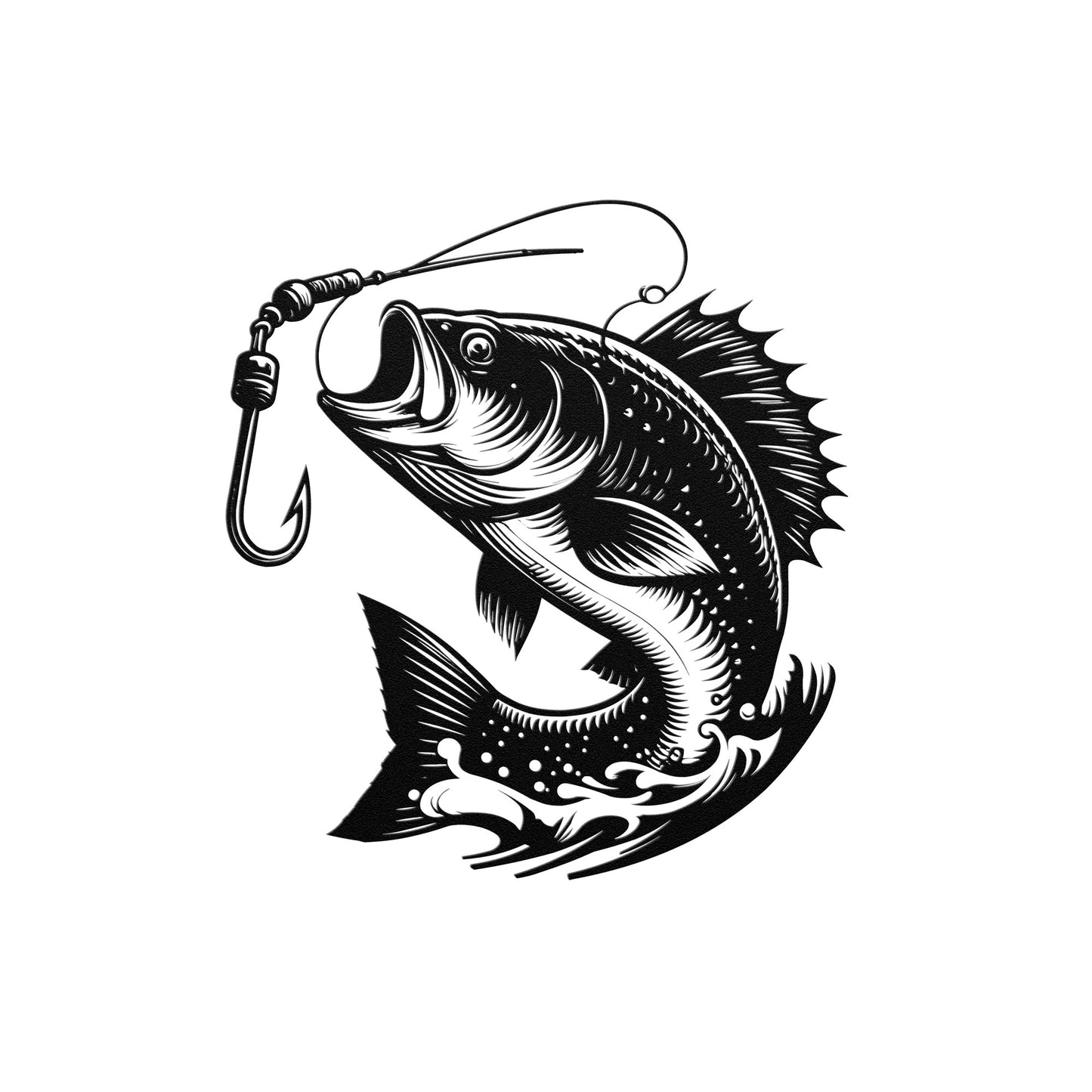 Bass Largemouth Fishing Sign, Bass Metal Art, Fish Pole Decor, Lake House Fishing Wall Art, Fishing Gift