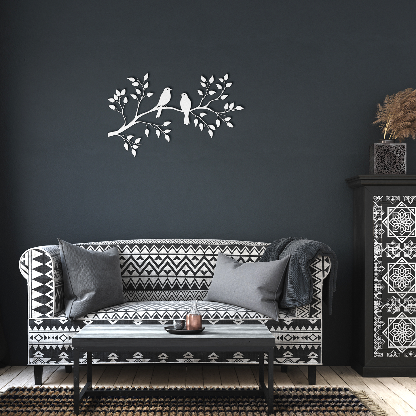 Birds_on_Branch_Metal_Wall_Art_Metal_Ga_White_Dark_Living_Room_Mockup.png