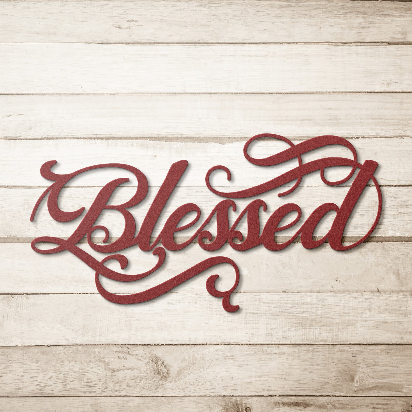 Blessed Metal Word Art, Indoor Outdoor Blessed Metal Sign, Housewarming Gift, Rustic Metal Wall Art, Word Art