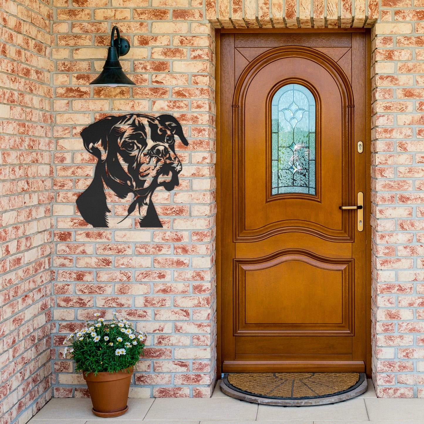 Boxer Dog Silhouette, Dog Lover Gift, Boxer Pet Owner Steel Sign, Boxer Dog Breed Metal Sign