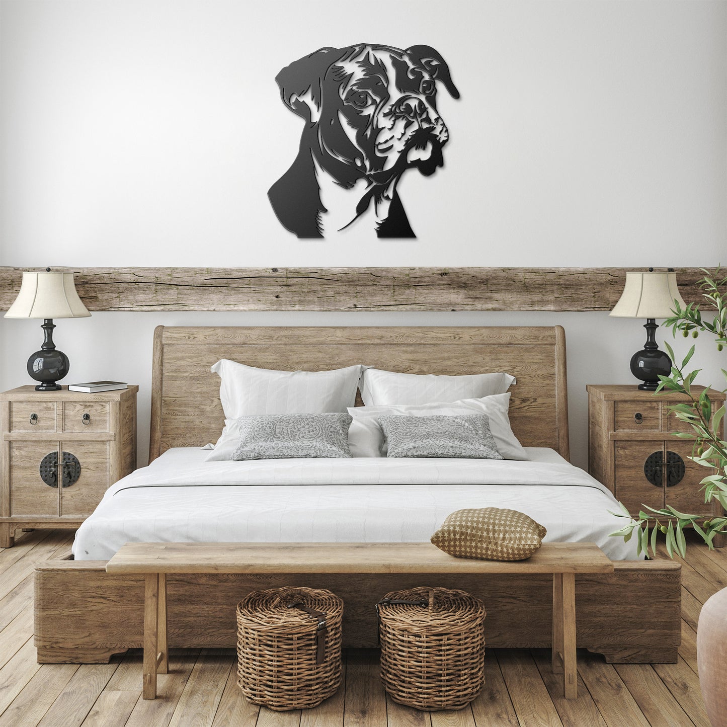 Boxer Dog Silhouette, Dog Lover Gift, Boxer Pet Owner Steel Sign, Boxer Dog Breed Metal Sign