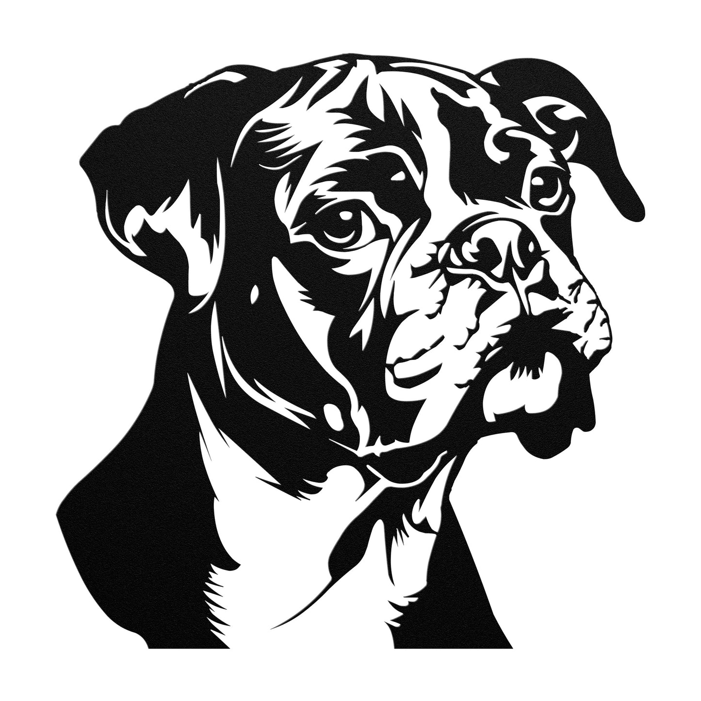Boxer Dog Silhouette, Dog Lover Gift, Boxer Pet Owner Steel Sign, Boxer Dog Breed Metal Sign
