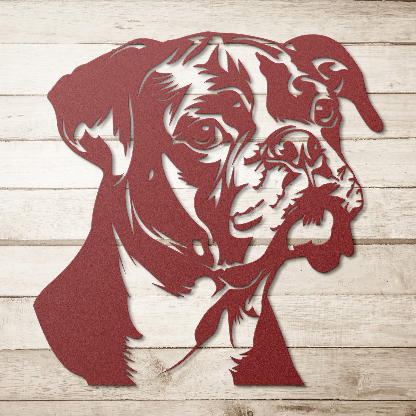 Boxer Dog Silhouette, Dog Lover Gift, Boxer Pet Owner Steel Sign, Boxer Dog Breed Metal Sign