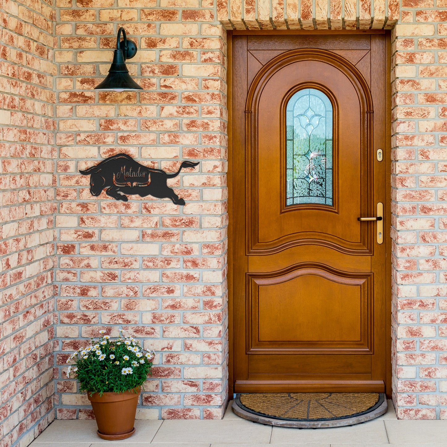 Bull Matador Metal Word Wall Art, Home Decor, Front Door & Living room Wall Art, Housewarming Gift, Rustic Metal Wall Art