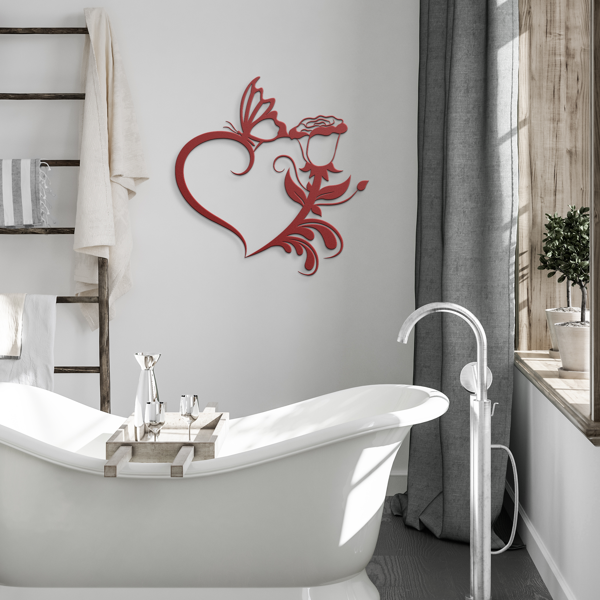 Butterfly_Floral_Heart_Metal_Sign_Livin_Red_Modern_Bathroom_Mockup.png