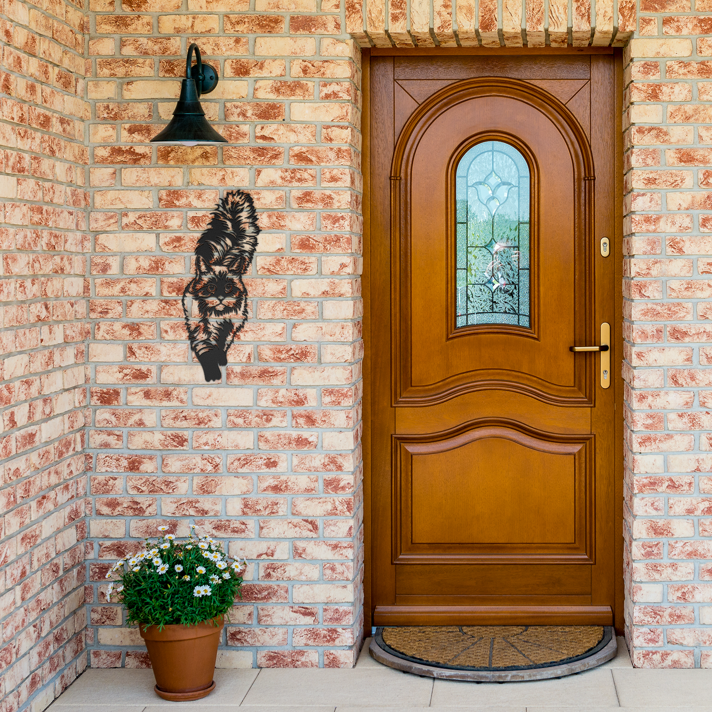 Cat_Metal_Sign_Cute_Cat_Wall_Art_Adora_Black_Brick_Entrance_Mockup.png