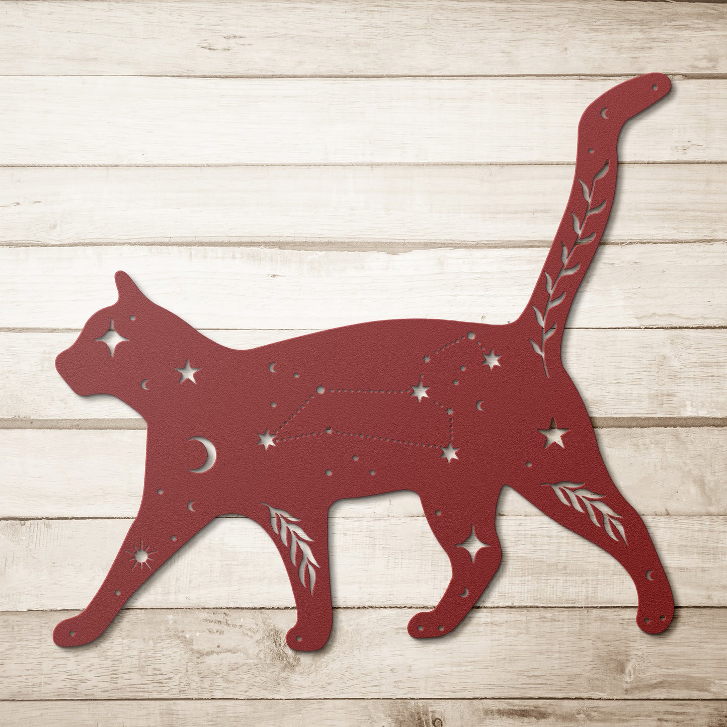 Celestial Cat and Moon Design, Mystical Moon Wall Art, Room Decor, Home Decor, Metal Sign Wall Art