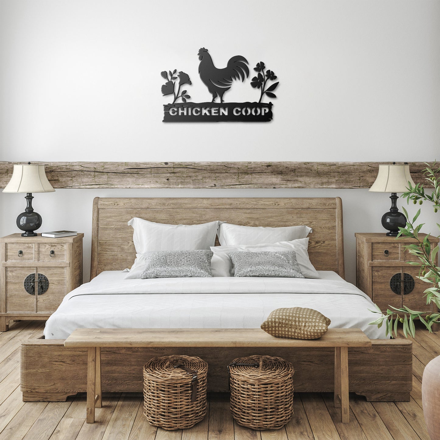 Chicken coop Metal Sign Wall Art, Personalized Hen House Sign, Rooster Metal Sign, Farmhouse Decor, Metal Farm Sign.