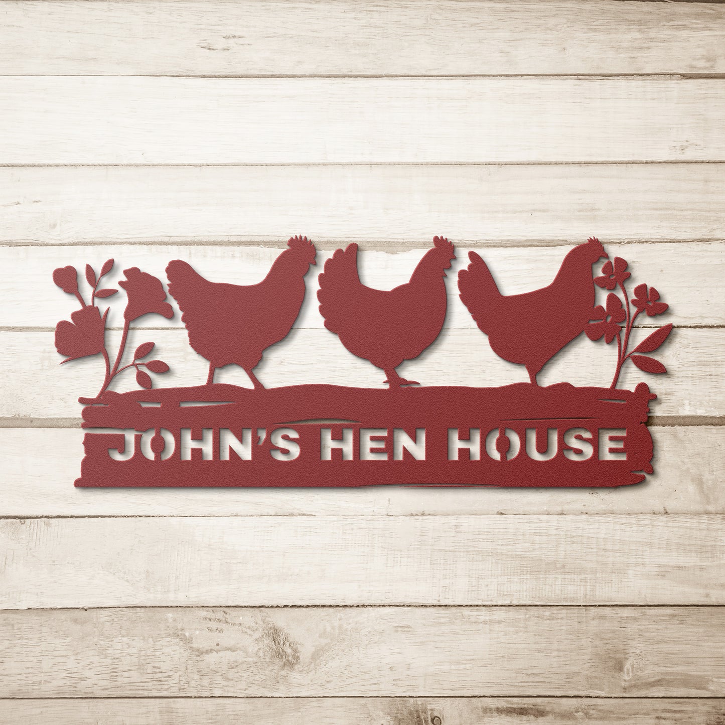 Chicken coop Metal Sign Wall Art, Personalized Hen House Sign, Rooster Metal Sign, Farmhouse Decor, Metal Farm Sign.