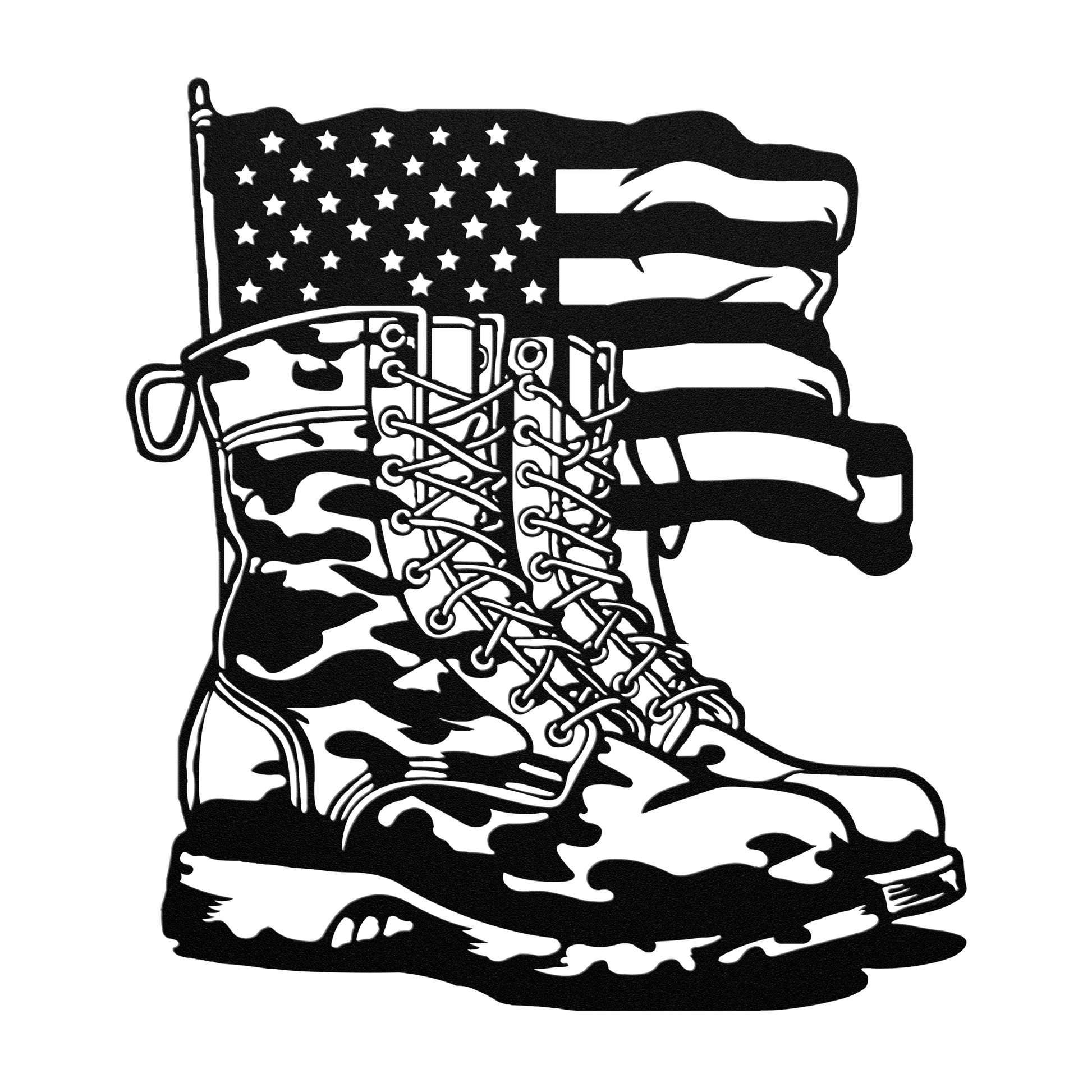 Combat_boots_American_Flag_Metal_Wall_Ar_Black_Transparent_Mockup.png