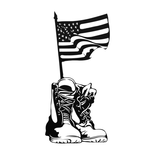 Combat_boots_American_Flag_Metal_Wall_Ar_Black_Transparent_Mockup.png