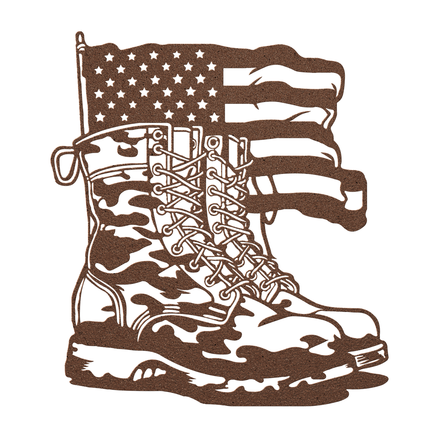 Combat_boots_American_Flag_Metal_Wall_Ar_Copper_Transparent_Mockup.png