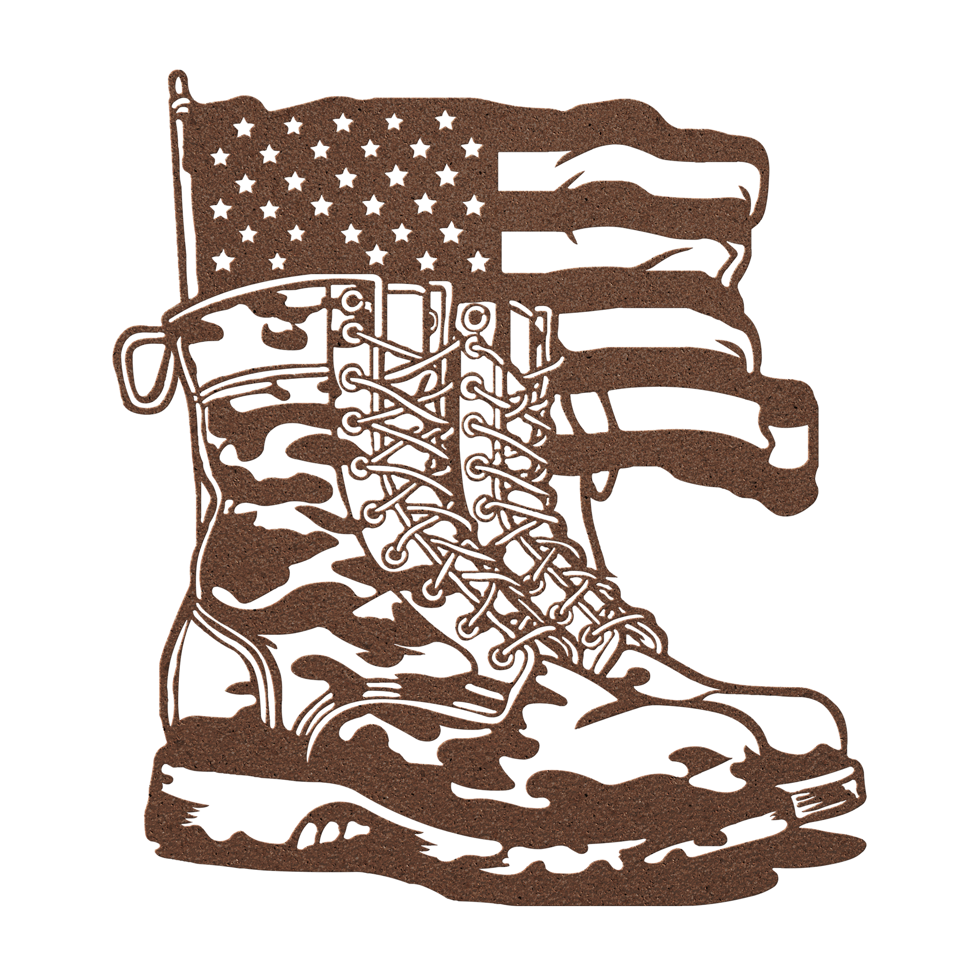 Combat_boots_American_Flag_Metal_Wall_Ar_Copper_Transparent_Mockup.png