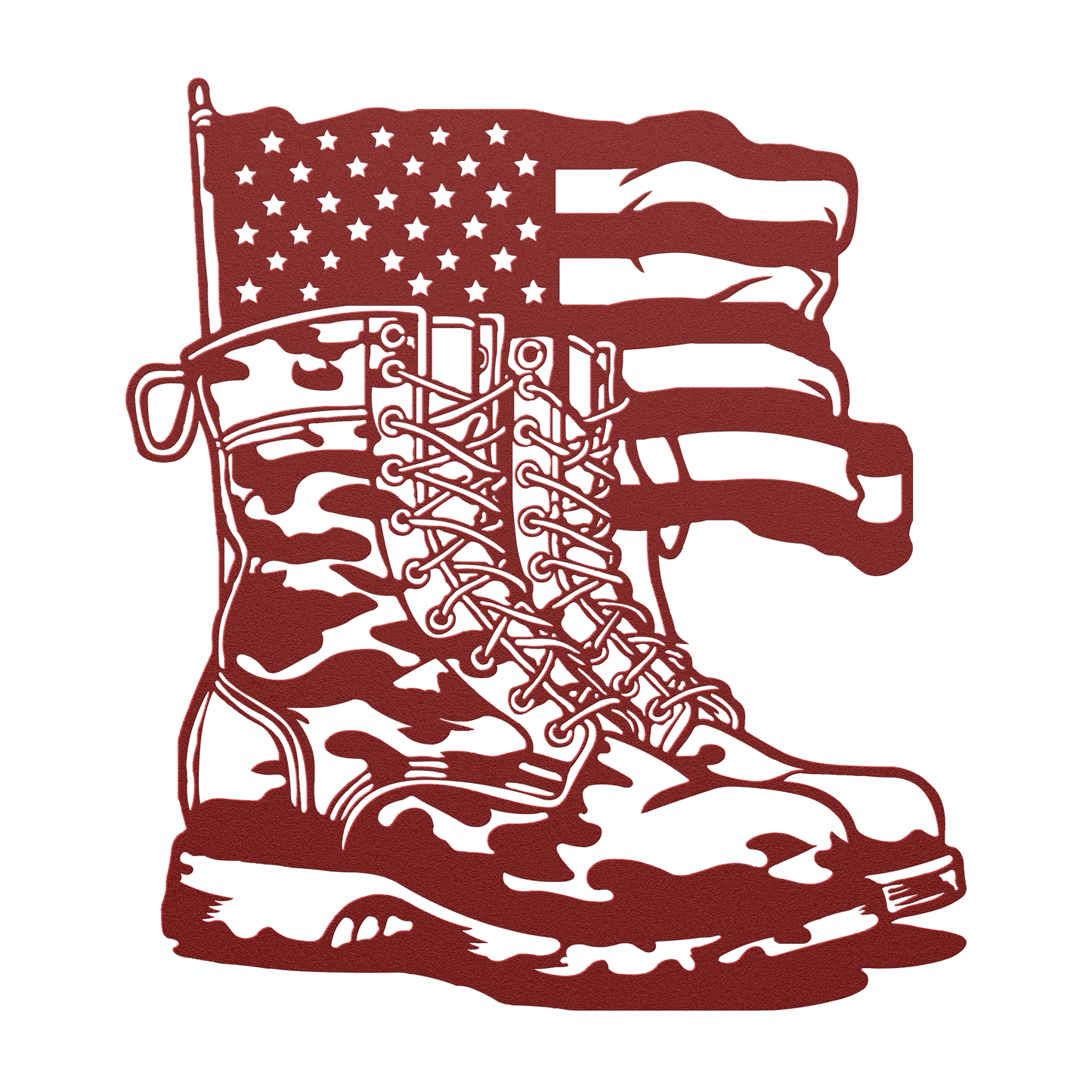 Combat_boots_American_Flag_Metal_Wall_Ar_Red_Transparent_Mockup.png