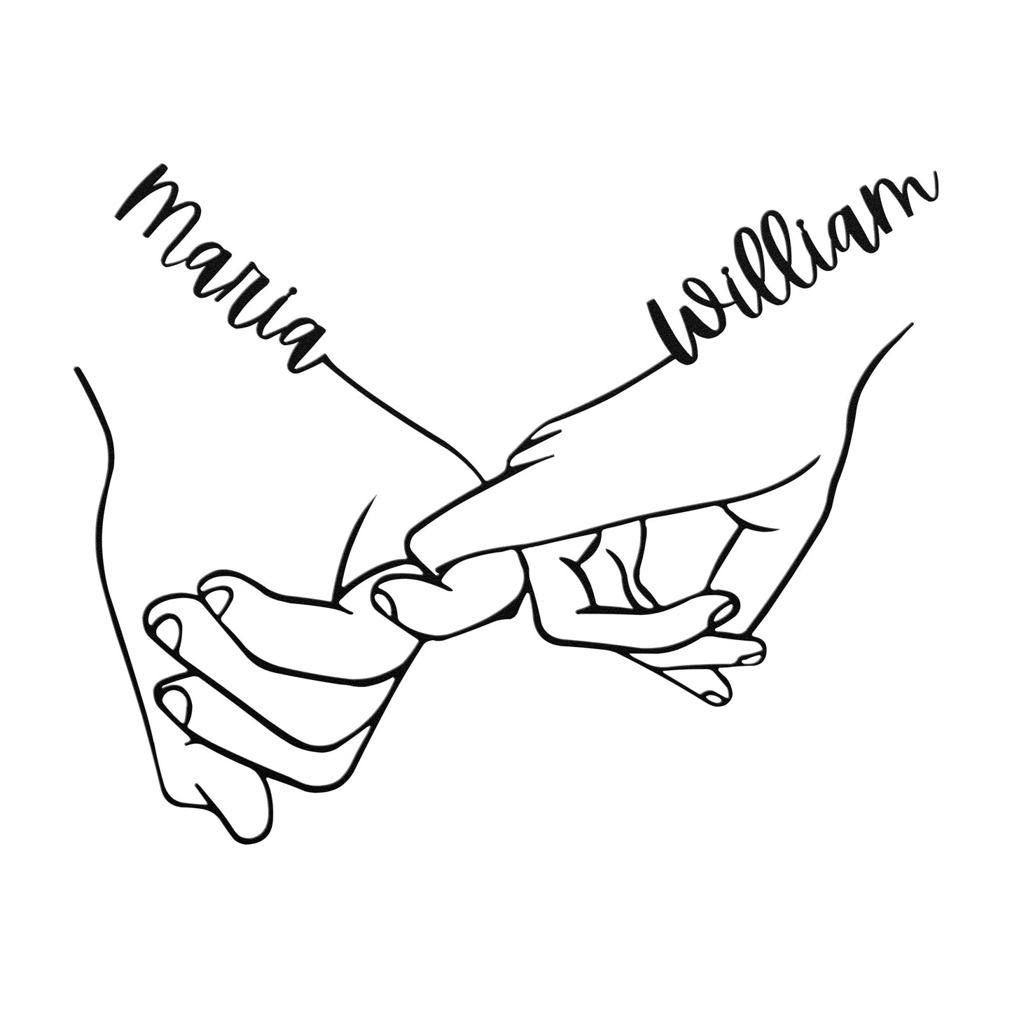 Couple Hands Metal Sign, Hand Holding for Girl Friend Boy Friend, Valantine Gift For Couples Metal Sign