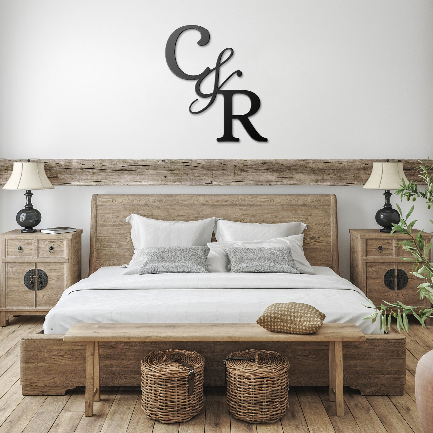 Couple Initials Metal Sign Example Claudia & Rick, Valantine Gift, Engagement wedding gift, Housewarming Metal Sign