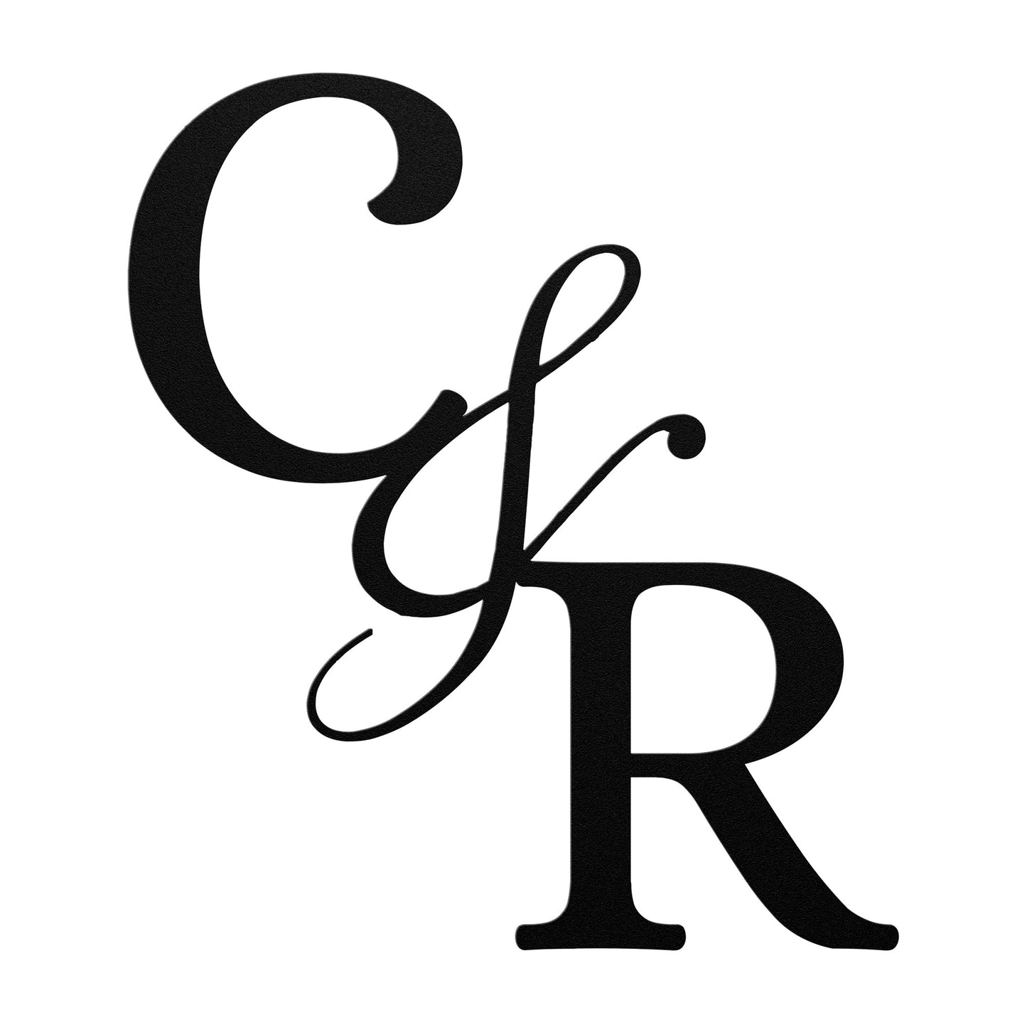 Couple Initials Metal Sign Example Claudia & Rick, Valantine Gift, Engagement wedding gift, Housewarming Metal Sign