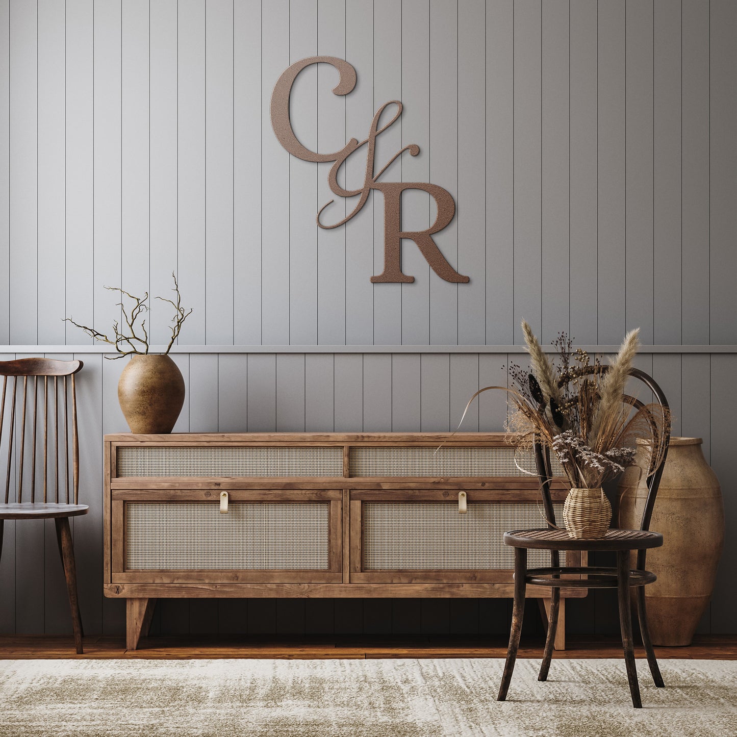 Couple Initials Metal Sign Example Claudia & Rick, Valantine Gift, Engagement wedding gift, Housewarming Metal Sign