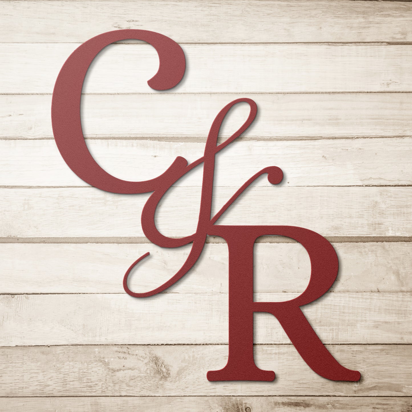 Couple Initials Metal Sign Example Claudia & Rick, Valantine Gift, Engagement wedding gift, Housewarming Metal Sign